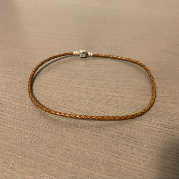 Brown Leather Pandora Bracelet - Picture 1 of 3